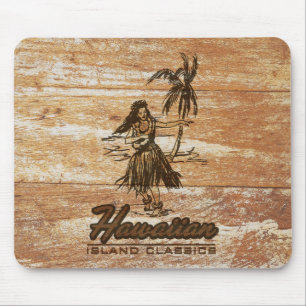Tapis De Souris Surf Shack Hawaiian Faux Wood