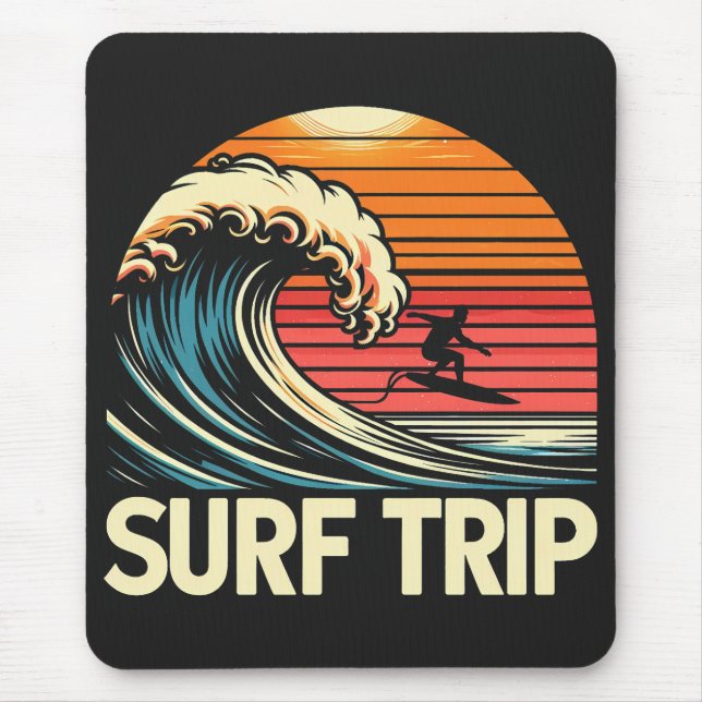 Tapis De Souris Surf Trip rétro sunset (Devant)