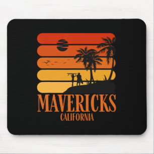 Tapis De Souris Surf Vintage Mavericks Beach California Retro S
