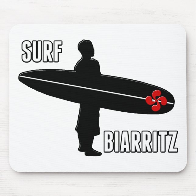 Tapis De Souris Surfeur Biarritz Basque (Devant)