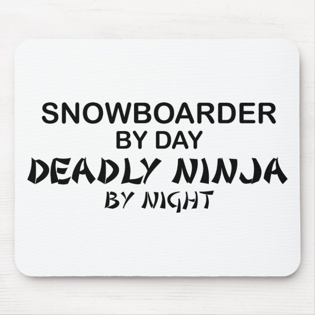 Tapis De Souris Surfeur Ninja mortel par nuit (Devant)