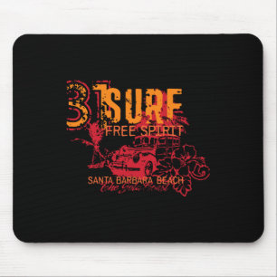 Tapis De Souris Surfing Californie Santa Rra Cadeau Surfeur Femmes