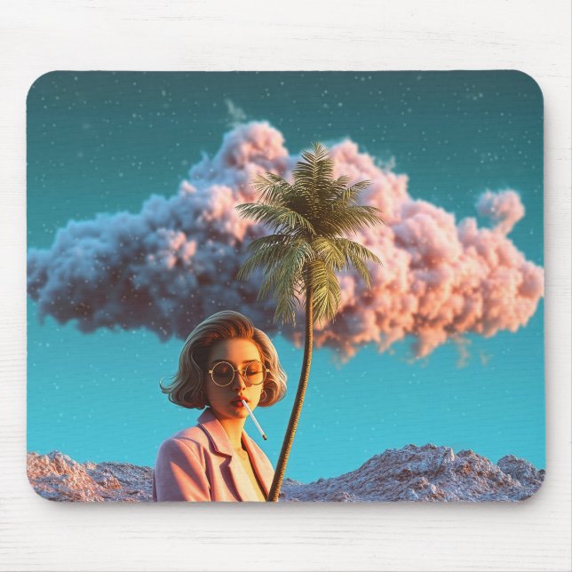 Tapis De Souris Surreal Woman with Palm Tree (Devant)