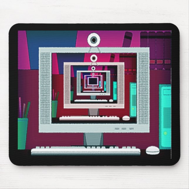 Tapis De Souris Surveiller les réflexions Mousepad (Devant)