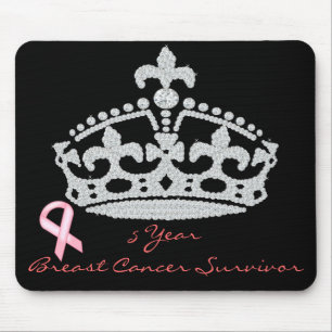 Tapis De Souris Survivant de cancer du sein - princesse Crown de