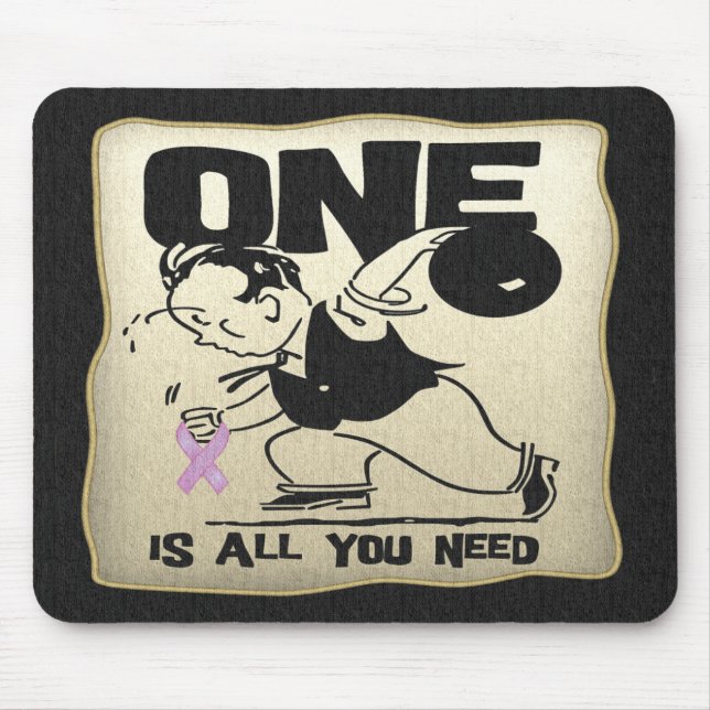 Tapis De Souris Survivant drôle de cancer du testicule (Devant)