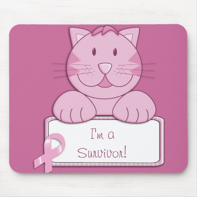 Tapis De Souris Survivant rose de ruban de KRW (Devant)