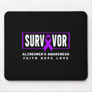 Tapis De Souris Survivant - Ruban violet Sensibilisation à la mala