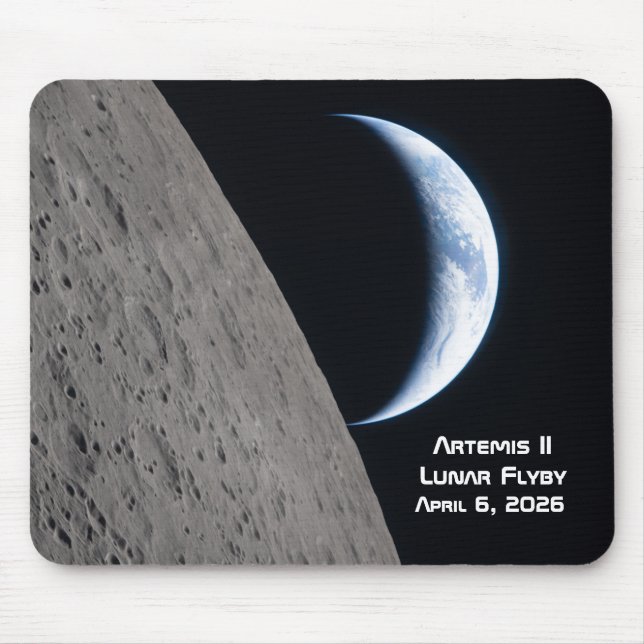 Tapis De Souris Survol lunaire Artemis II (Devant)