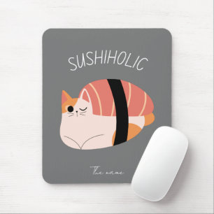 Tapis De Souris sushiholic, chat sushi