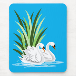 Tapis De Souris Swan On Water Mousepad