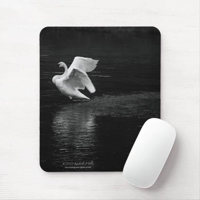 Tapis De Souris Swan trompette b/w (Avec souris)