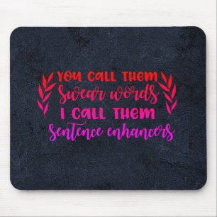 Tapis De Souris Sweer les mots Black Mousepad