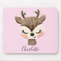 Sweet Cute & Girly Pastel Blush Rose Bébé Reindeer