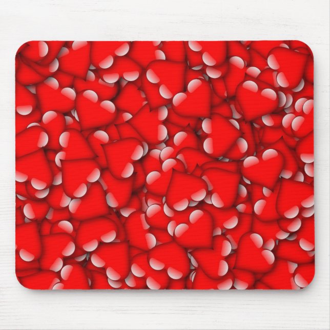 Tapis De Souris Sweet Romantique Valentine Love Hearts Rouge (Devant)
