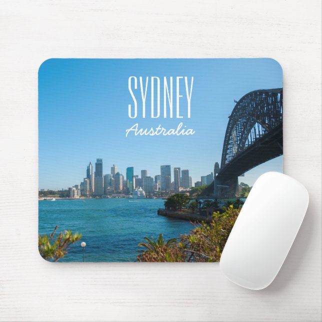 Tapis De Souris Sydney Harbour Bridge City Skyline Australia (Avec souris)