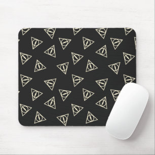 Tapis De Souris Symbole de baguette du cercle triangle gris-jaune