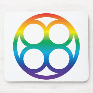 Tapis De Souris Symbole de dyslexie coloré - Art du cercle arc-en-