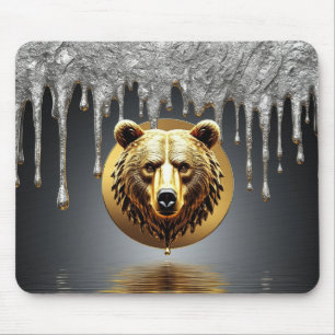 Tapis De Souris Symbole de faune majestueux ours doré 🐻