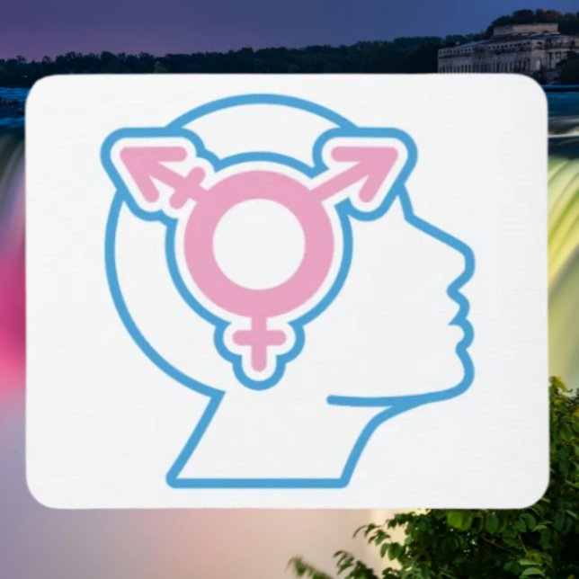 Tapis de souris Symbole de Fierté Trans (Créateur téléchargé)
