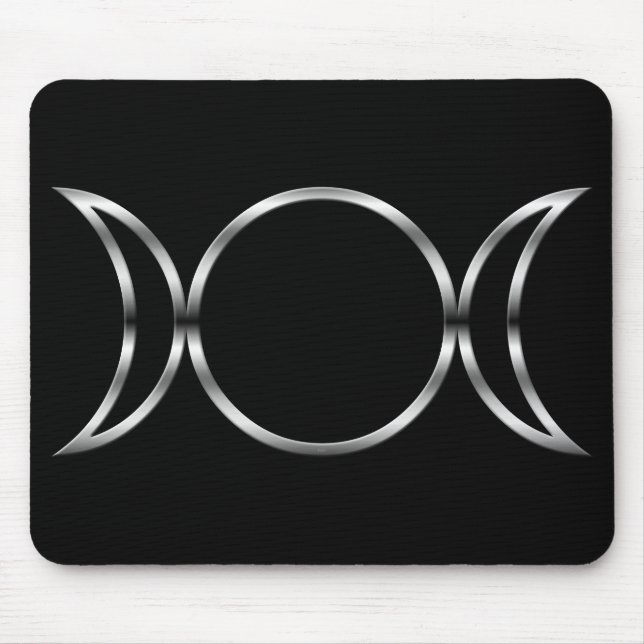 Tapis De Souris Symbole de la déesse triple de Falln Pagan (Devant)