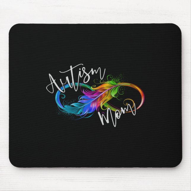 Tapis De Souris Symbole de la neurodiversité Rainbow Infinity Auti (Devant)