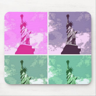Tapis De Souris Symbole de la Statue de la Liberté Pop Art USA