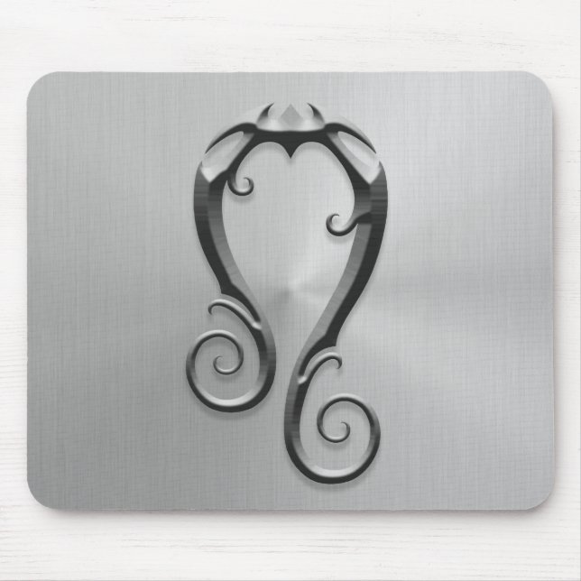 Tapis De Souris Symbole de Lion d'acier inoxydable (Devant)