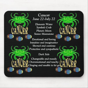 Tapis De Souris Symbole de naissance du cancer Zodiac Souris