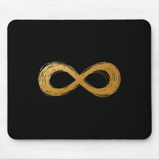 Tapis De Souris Symbole de neurodiversité d'infini doré - Autisme  (Devant)