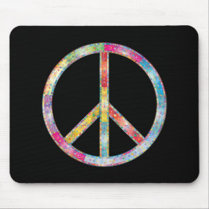 Tapis De Souris SYMBOLE DE PAIX Coloré