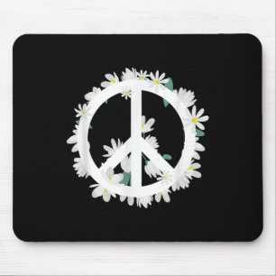 Tapis De Souris Symbole de paix Daisies du logo anti-guerre