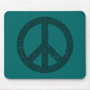Tapis De Souris Symbole de paix Scribble Stenciled