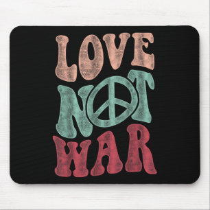 Tapis De Souris Symbole de paix Super Love Not War