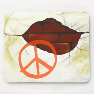 Tapis De Souris Symbole de paix sur le mur, mousepad