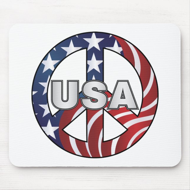 TAPIS DE SOURIS SYMBOLE DE PAIX USA (Devant)