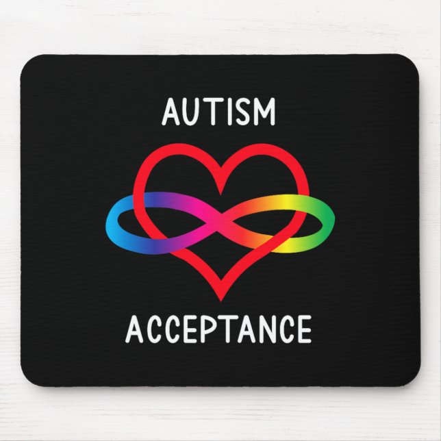 Tapis De Souris Symbole d'infini d'acceptation de l'autisme Pro po (Devant)