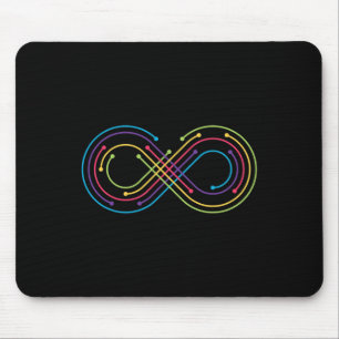 Tapis De Souris Symbole d'infinité arc-en-ciel Neu Sensibilisation