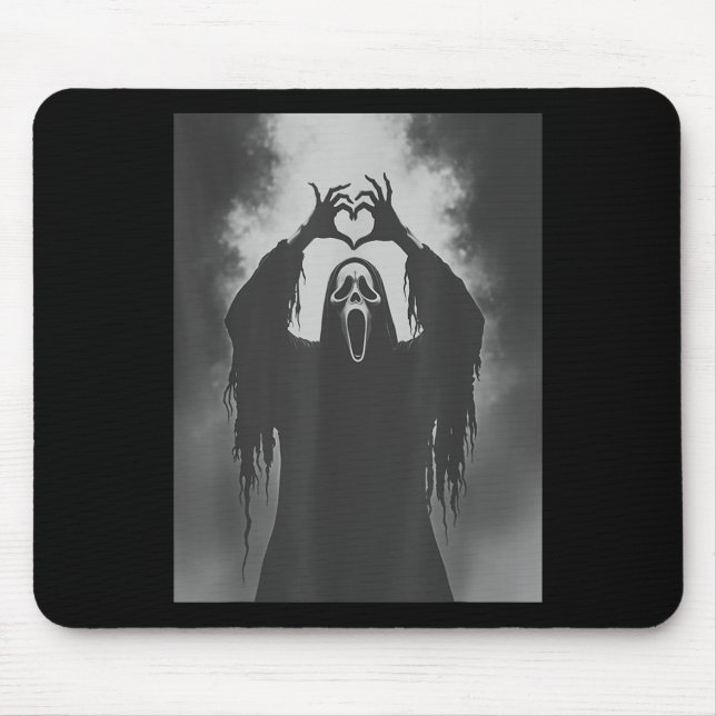 Tapis De Souris Symbole Éffrayant Costume Fantôme Hallowe (Devant)