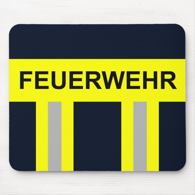 Tapis De Souris Symbole Feuerwehr Blau uniforme (Devant)