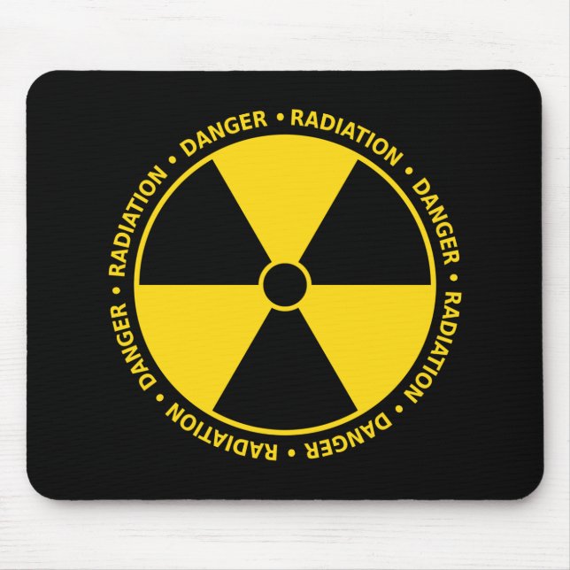 Tapis De Souris Symbole jaune Mousepad de rayonnement (Devant)