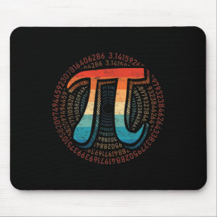 Tapis De Souris Symbole Jour Pi Retro Vintage Pi 3.14 Nombre Drôle