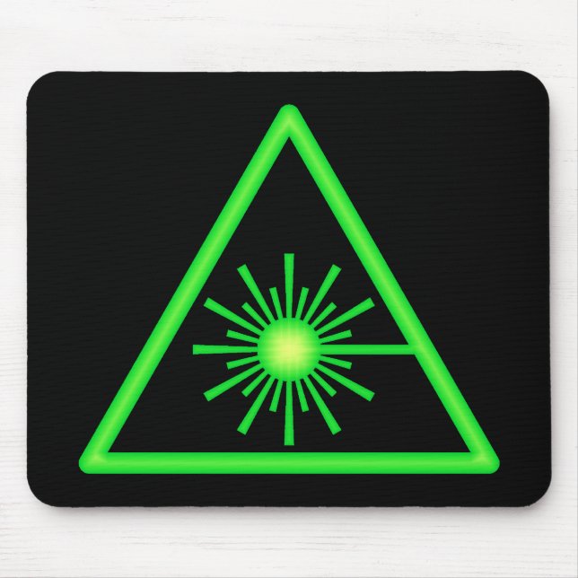 Tapis De Souris Symbole laser vert Mousepad (Devant)