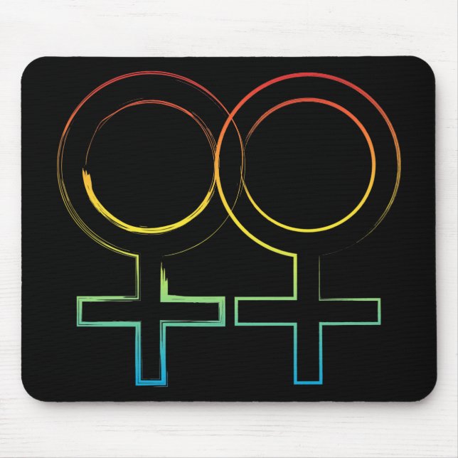 Tapis De Souris symbole lesbien (Devant)
