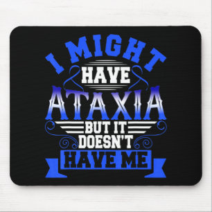 Tapis De Souris Symbole neurologique Ataxia Hémiataxie Bleu Ruban