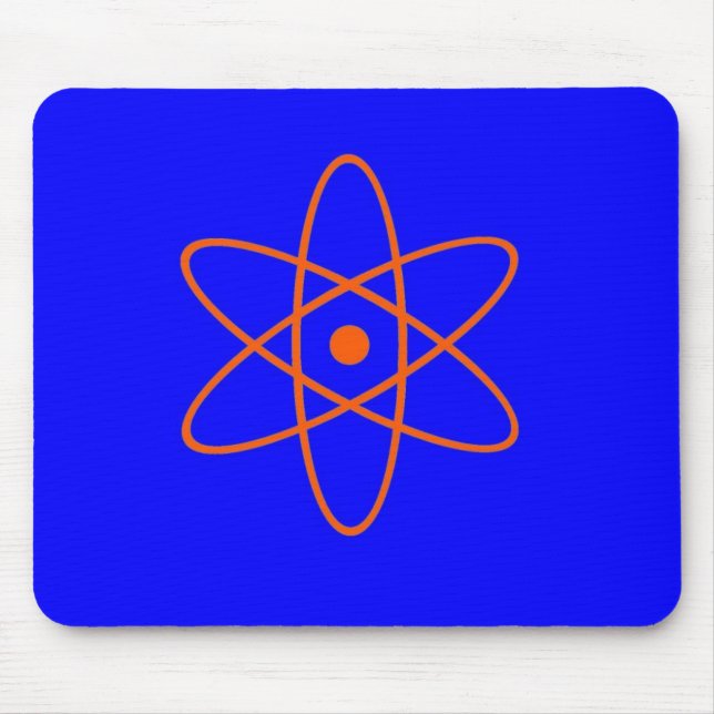 Tapis De Souris Symbole nucléaire bleu et orange (Devant)