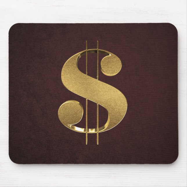 Tapis De Souris SYMBOLE OR 3D Dollar (Devant)