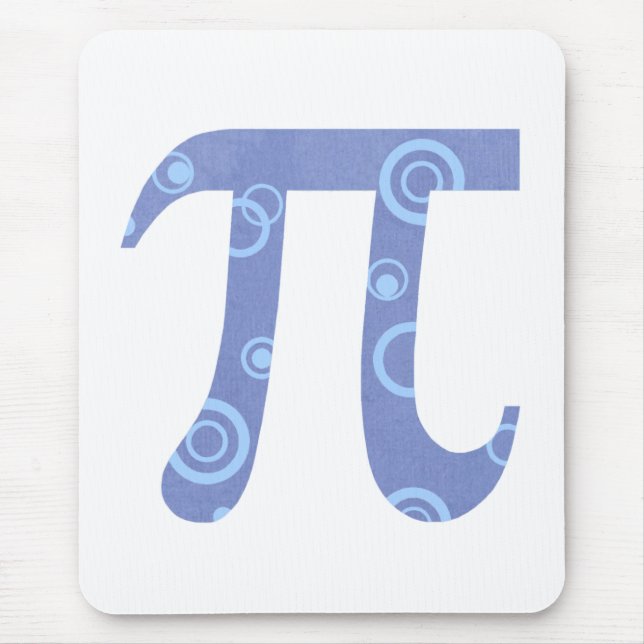 Tapis de souris symbole Pi avec cercles bleus (Devant)
