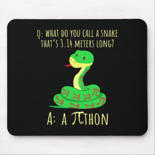 Tapis De Souris Symbole Python Pithon Pi Prof de maths drôle Pi Da