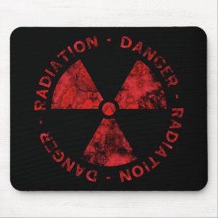 Tapis De Souris Symbole rouge affligé Mousepad de rayonnement